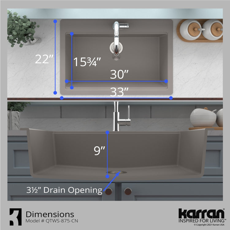 QTWS-875-CN Dimensions
