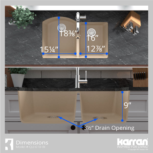 QU-610-BI Dimensions
