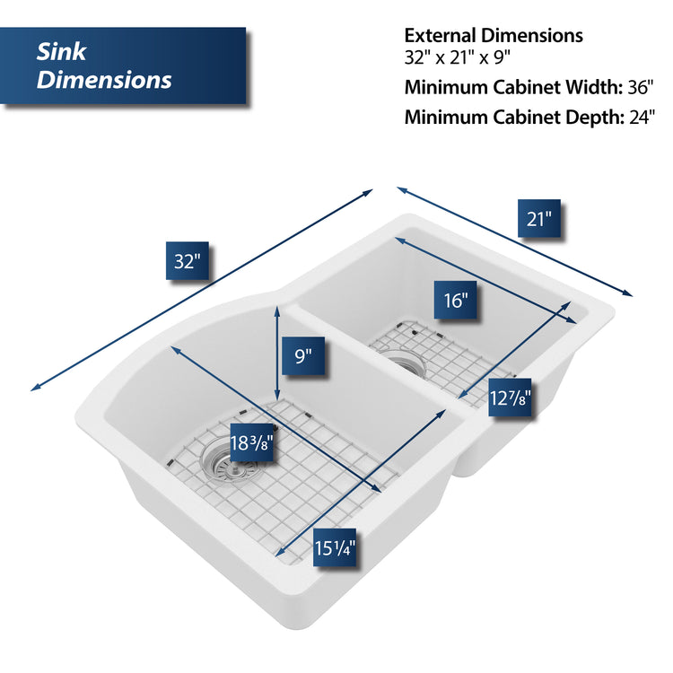 QU-610-WH-PK1 Dimensions