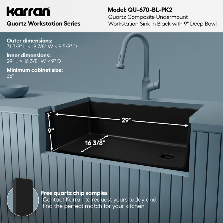 QU-670-BL-PK2 Dimensions