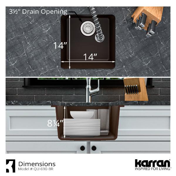 QU-690-BR Dimensions