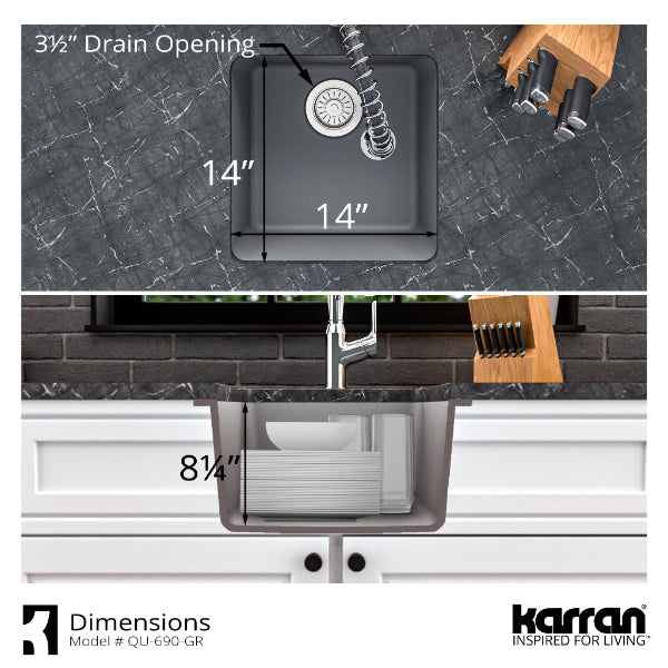 QU-690-GR Dimensions
