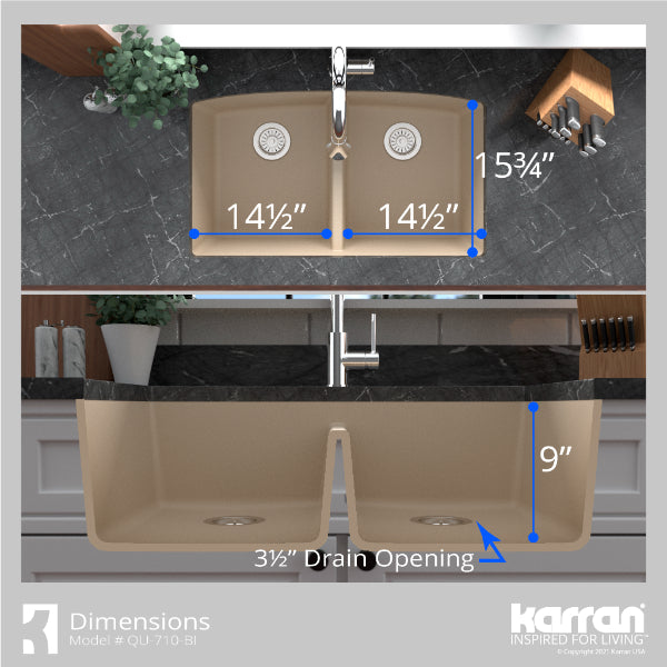 QU-710-BI Dimensions