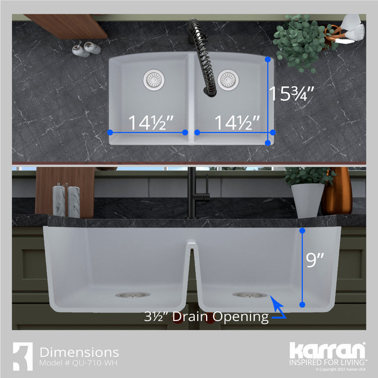 QU-710-WH-PK1 Dimensions