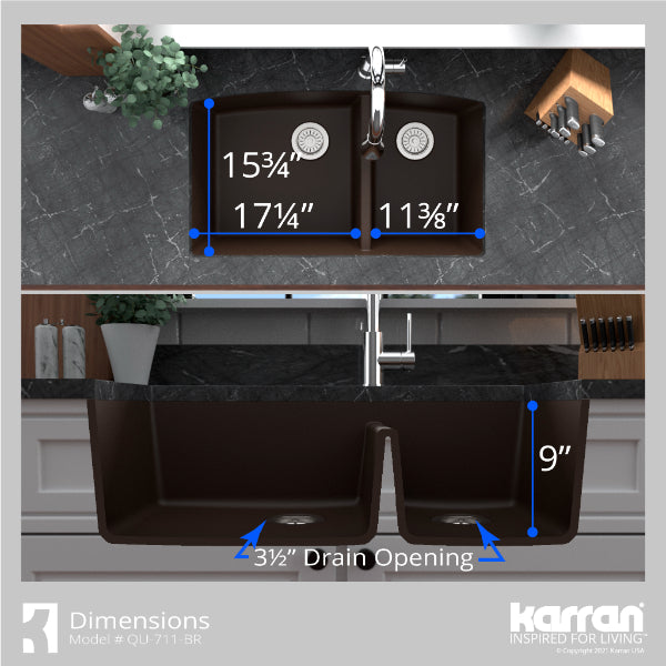 QU-711-BR Dimensions