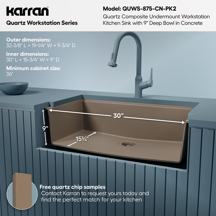 QUWS-875-CN-PK2 Dimensions