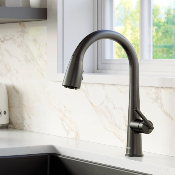 Kentland One-Handle Pull Down Dual Function Sprayer Kitchen Faucet