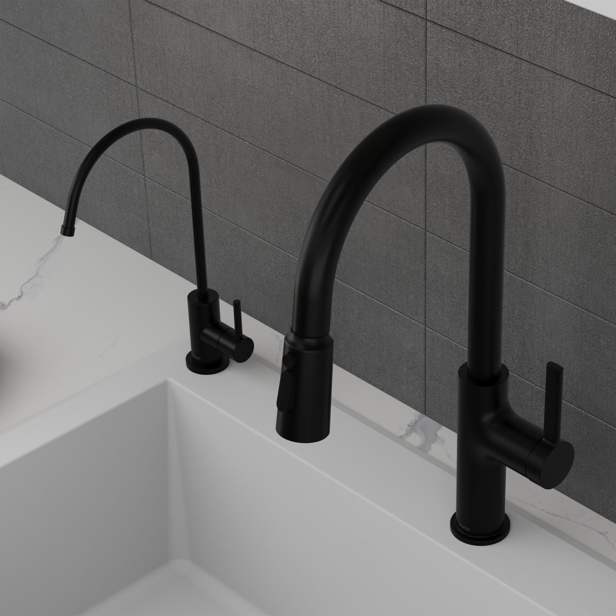 Kestrel Single Handle Beverage Faucet in Matte Black | Karran