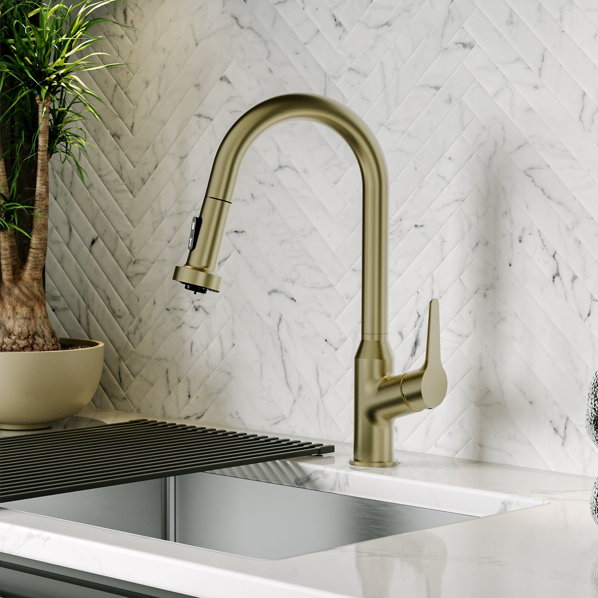 Karran Scottsdale Single Handle Pull-Down Sprayer Kitchen Faucet