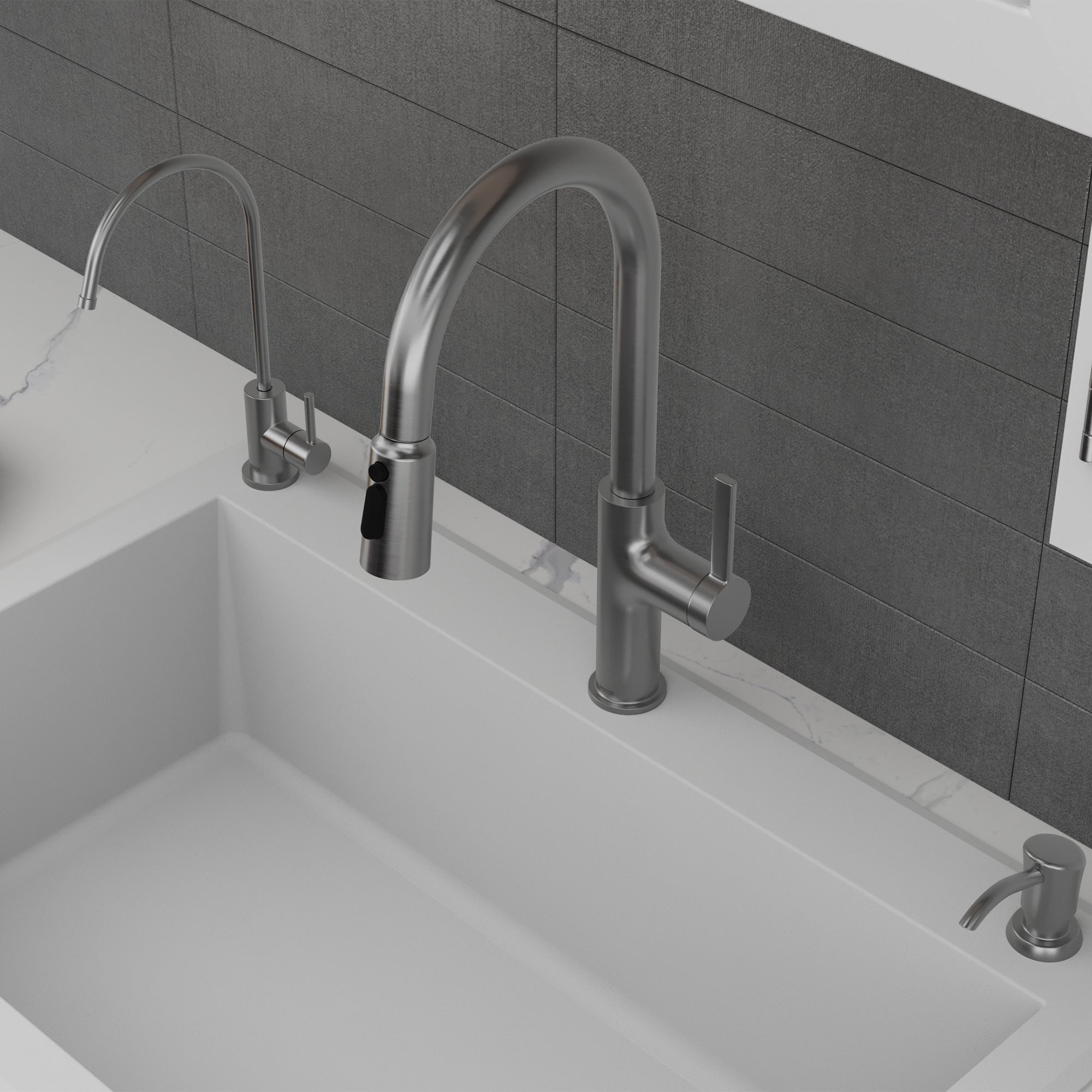 Stalbridge Single Handle Pull-Down Sprayer Kitchen Faucet in Spot