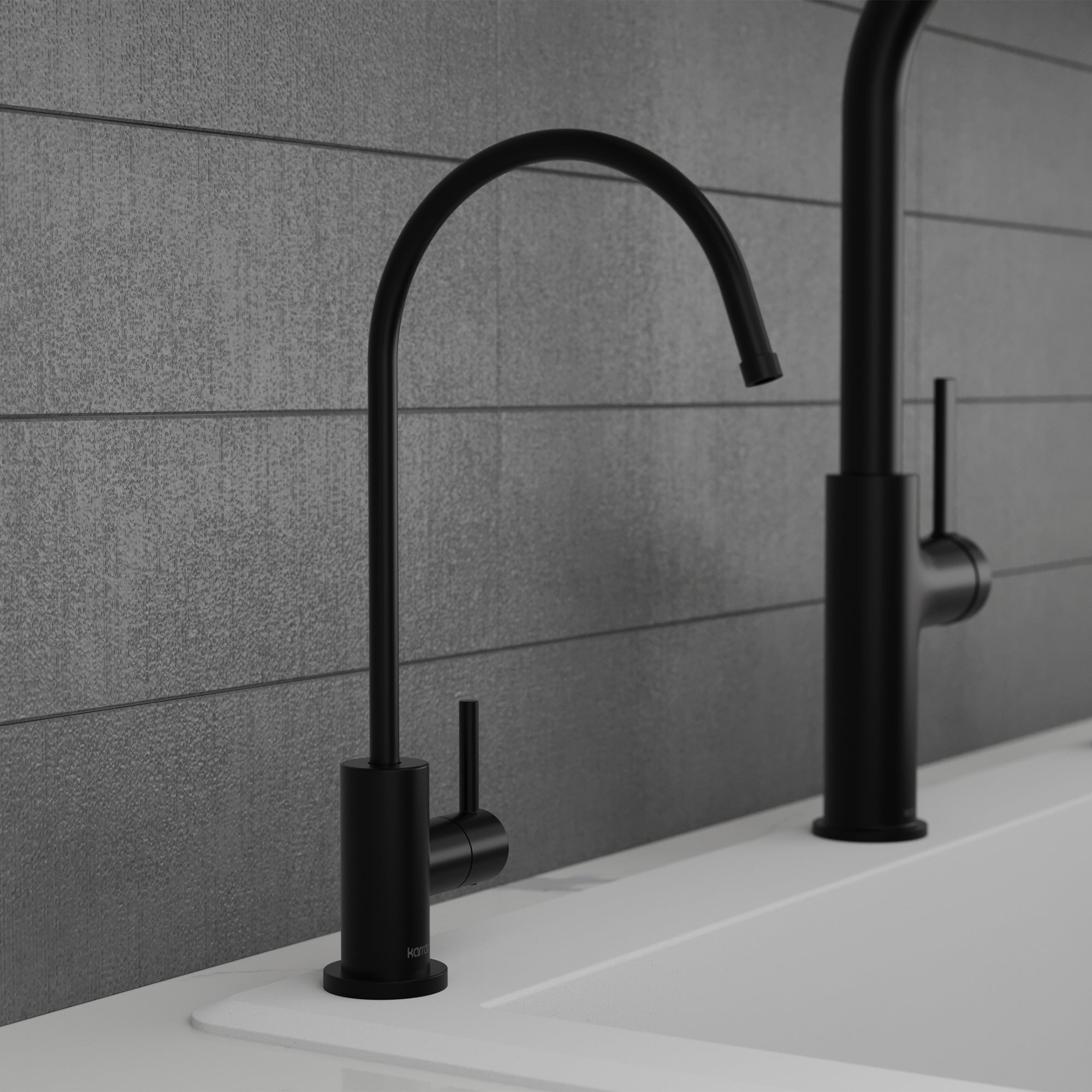 Kestrel Single Handle Beverage Faucet in Matte Black | Karran