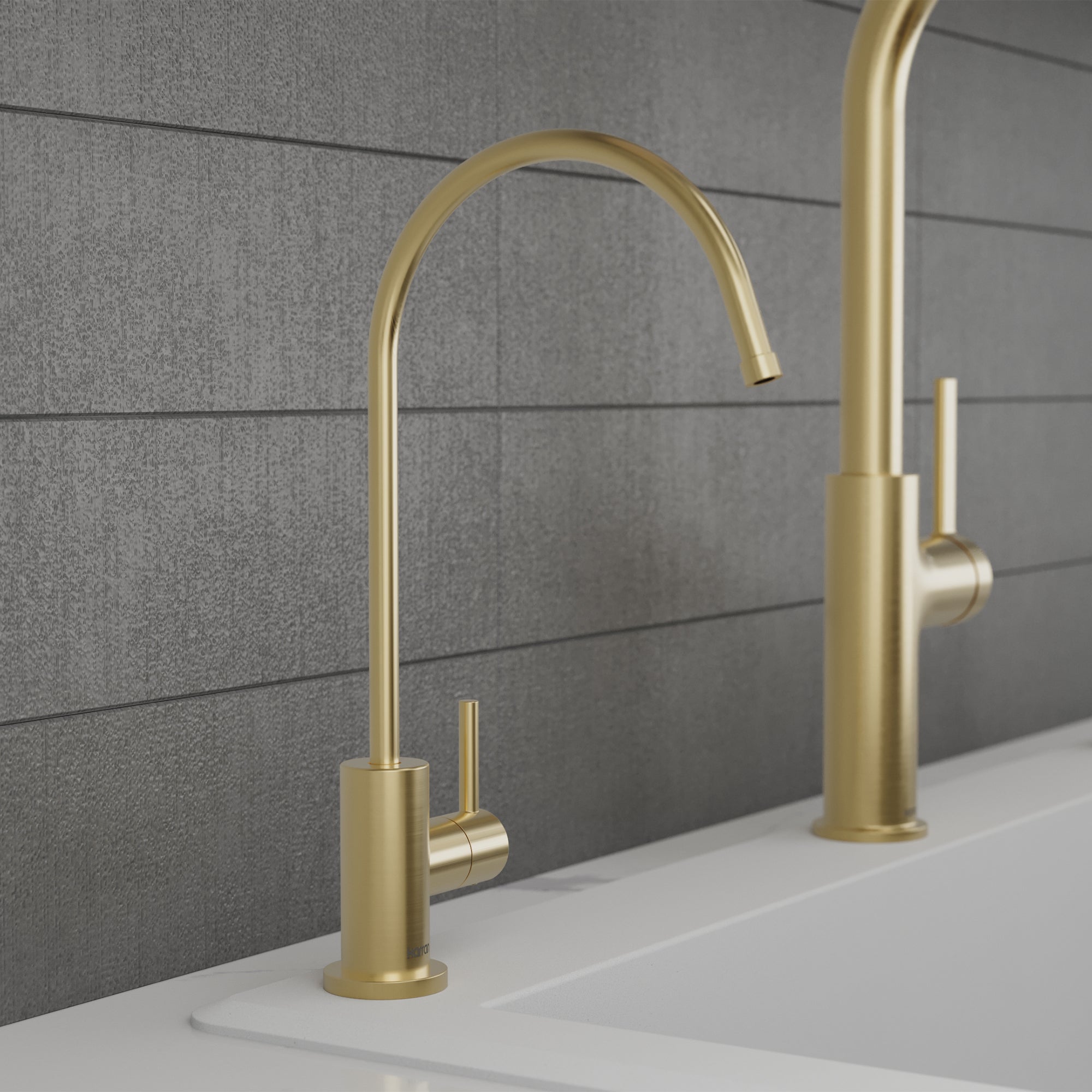 Kestrel Single Handle Beverage Faucet in Spot-Free Champagne