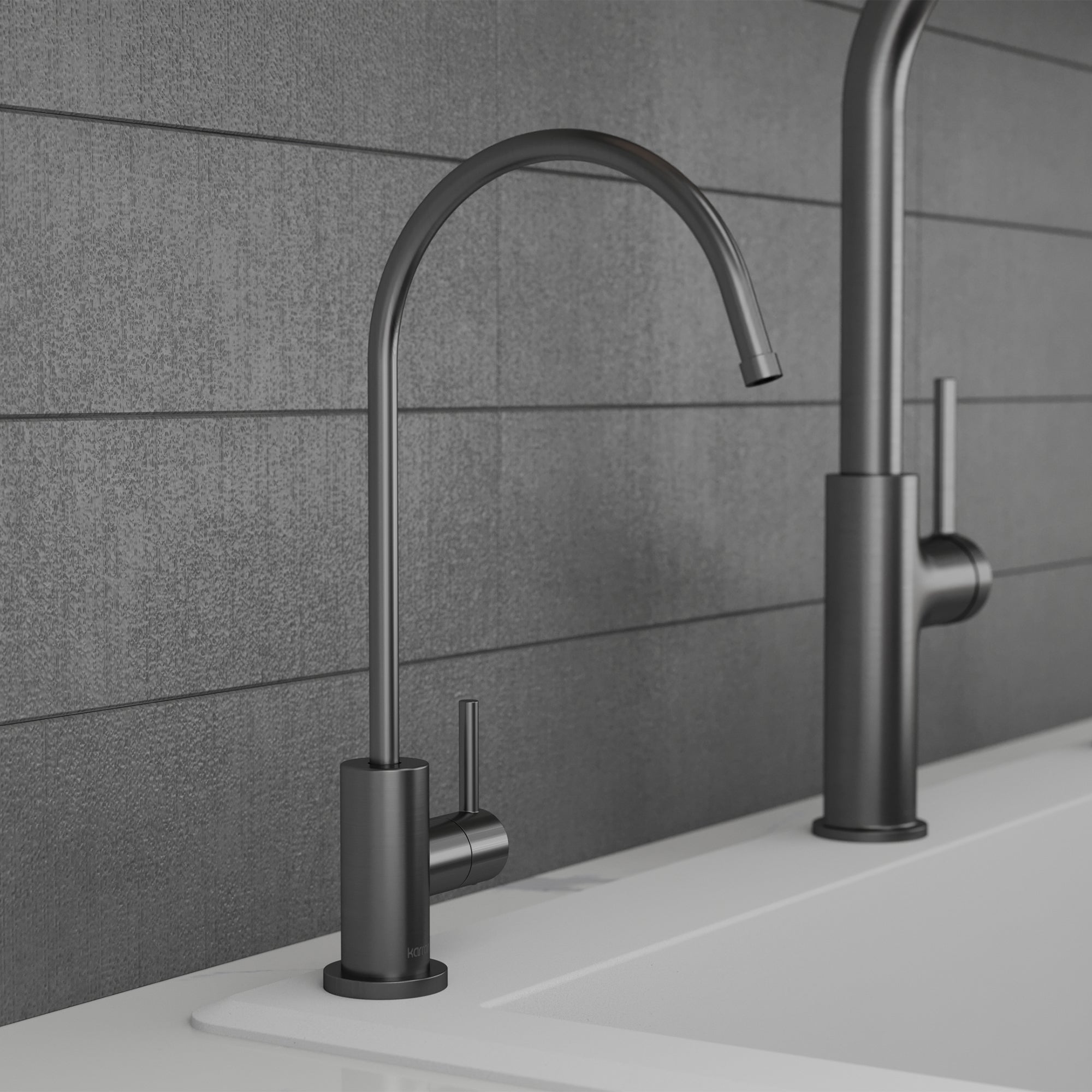 Kestrel Single Handle Beverage Faucet in Spot-Free Gunmetal Grey