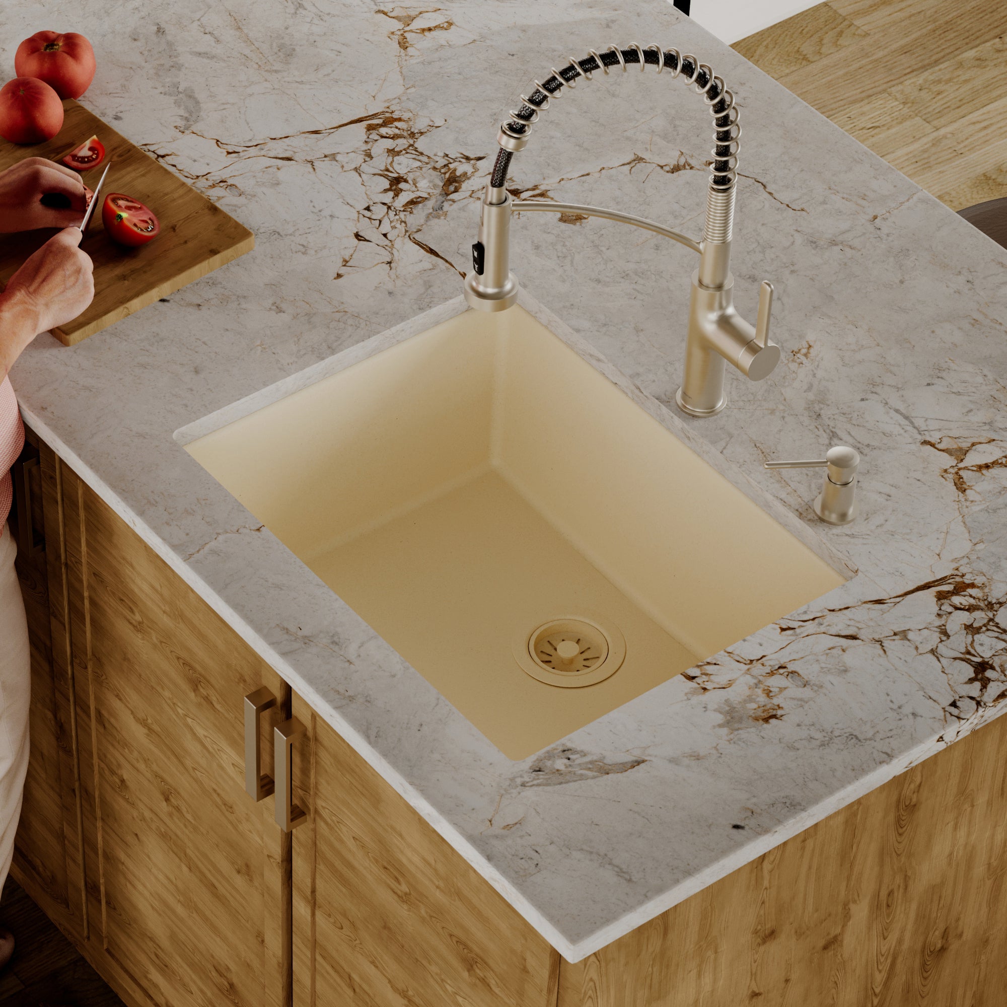 Karran QT-820 Top Mount 25 in. Single Bowl Quartz Kitchen Sink