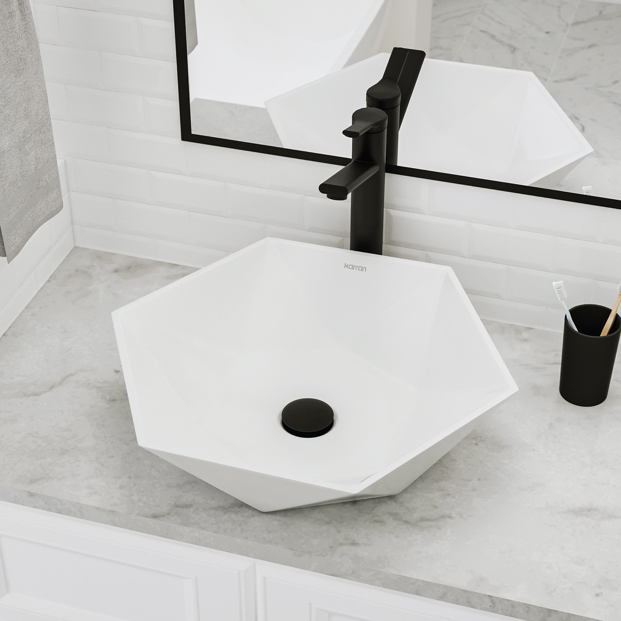 VC-601 Valera 19 inch Vitreous China Bathroom Vessel Sink in White