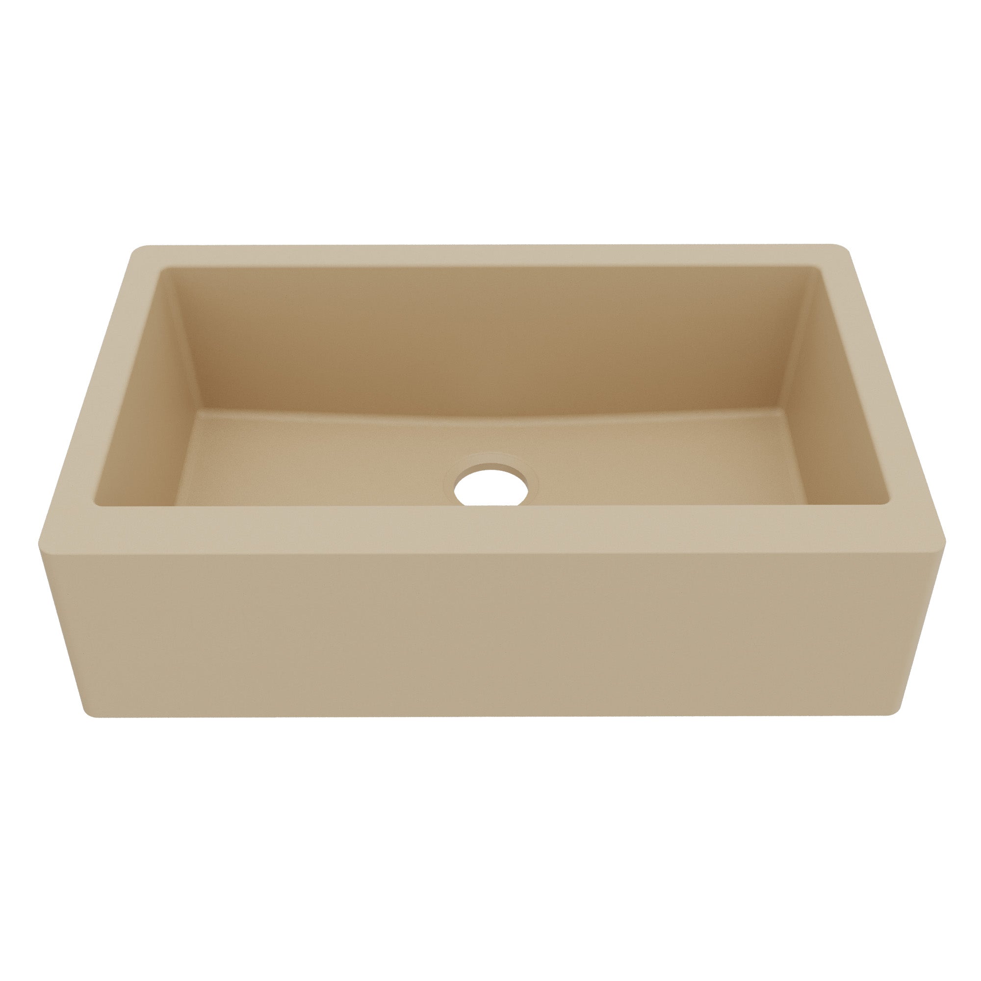 QA-740 Farmhouse/Apron-Front Quartz Composite 34 in. Single Bowl