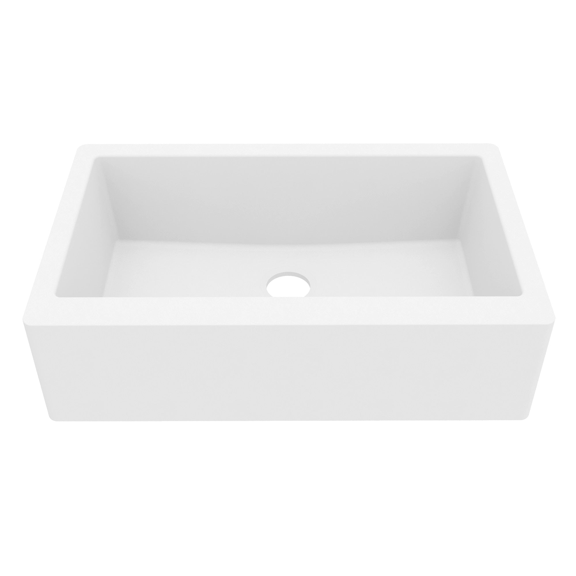 QA-740 Farmhouse/Apron-Front Quartz Composite 34 in. Single Bowl