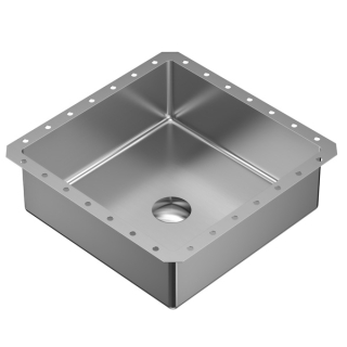 Karran Cinox Stainless Steel Square Undermount Sink in Stainless Steel