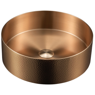 Karran CCV100BC Cinox Stainless Steel Round Vessel Sink in Brushed Copper