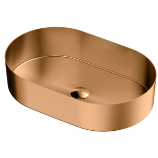 Karran Cinox Stainless Steel Oval Vessel Sink in Brushed Copper