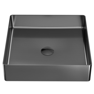 Karran Cinox Stainless Steel Square Vessel Sink in Gunmetal Grey