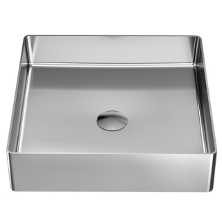 Karran Cinox Stainless Steel Square Vessel Sink in Stainless Steel