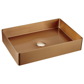 Karran Cinox Stainless Steel Rectangular Vessel Sink in Brushed Copper