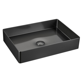 Karran Cinox Stainless Steel Rectangular Vessel Sink in Gunmetal Grey