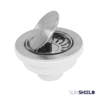 3-1/2" Kitchen Sink Basket Strainer in Stainless Steel 