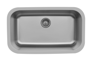 31" Seamless Undermount Large Single Bowl Stainless Steel Kitchen Sink