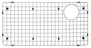 Karran GR-6020 Stainless Steel Bottom Grid 27-3/4" x 13-3/4" fits on QT-722 and QU-722
