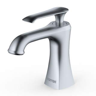 Karran KBF410 Woodburn Single Hole Single Handle Bathroom Faucet with Matching Pop-Up Drain in Stainless Steel