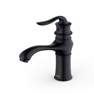 Karran KBF430 Dartford Single Hole Single Handle Basin Bathroom Faucet with Matching Pop-up Drain in Matte Black
