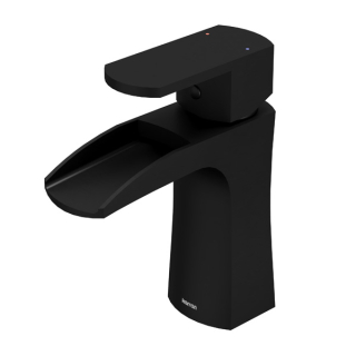 Karran KBF440 Kassel Single Hole Single Handle Basin Bathroom Faucet with Matching Pop-up Drain in Matte Black