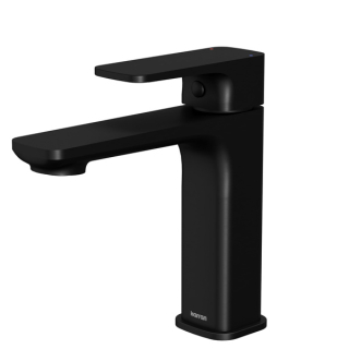 Karran Venda KBF510 Single-Handle Single Hole Basin Bathroom Faucet with Matching Pop-up Drain in Matte Black