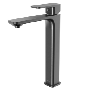 Karran Venda KBF512 Single-Handle Single Hole Vessel Bathroom Faucet with Matching Pop-up Drain in Gunmetal Grey