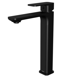 Karran Venda KBF512 Single-Handle Single Hole Vessel Bathroom Faucet with Matching Pop-up Drain in Matte Black