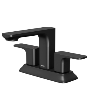 Karran Venda KBF516 2-Handle Two Hole Centerset Faucet Bathroom Faucet with Matching Pop-up Drain in Matte Black