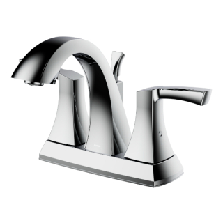 Karran Randburg KBF526 2-Handle Two Hole Centerset Faucet Bathroom Faucet with Matching Pop-up Drain in Chrome
