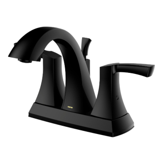 Karran Randburg KBF526 2-Handle Two Hole Centerset Faucet Bathroom Faucet with Matching Pop-up Drain in Matte Black