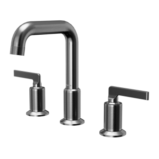 Karran Gillingham KBF534 2-Handle Three Hole Widespread Bathroom Faucet with Matching Pop-up Drain in Gunmetal Grey