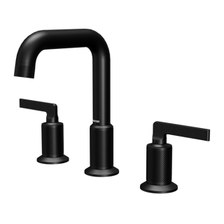 Karran Gillingham KBF534 2-Handle Three Hole Widespread Bathroom Faucet with Matching Pop-up Drain in Matte Black
