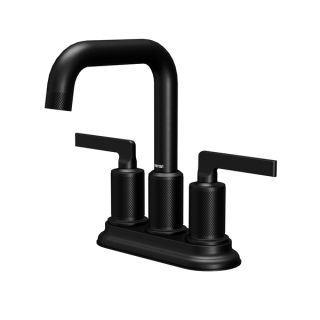 Karran Gillingham KBF536 2-Handle 4-Inch Centerset Bathroom Faucet with Matching Pop-up Drain in Matte Black