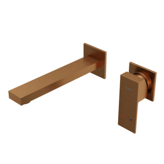 Karran Alberton KBF620 Single Handle Wall-Mount Bathroom Faucet in Brushed Copper
