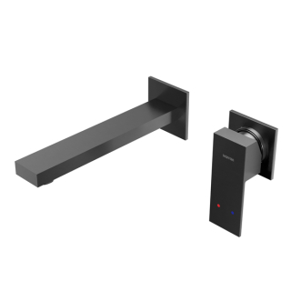 Karran Alberton KBF620 Single Handle Wall-Mount Bathroom Faucet in Gunmetal Grey