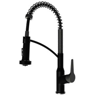 Scottsdale Single-Handle Pull-Down Sprayer Commercial Style Kitchen Faucet in Matte Black / Spot-Free Gunmetal Grey