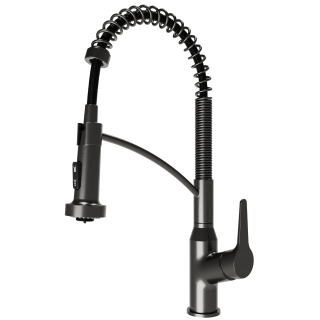 Scottsdale Single-Handle Pull-Down Sprayer Commercial Style Kitchen Faucet in Spot-Free Gunmetal Grey
