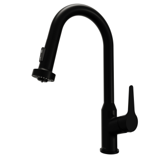 Scottsdale Single Handle Pull-Down Sprayer Kitchen Faucet in Matte Black