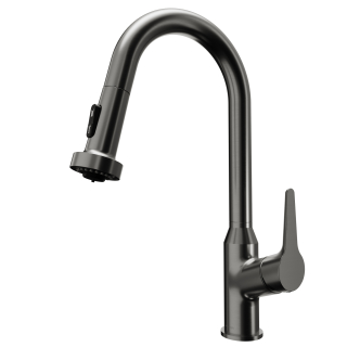 Scottsdale Single Handle Pull-Down Sprayer Kitchen Faucet in Spot-Free Gunmetal Grey
