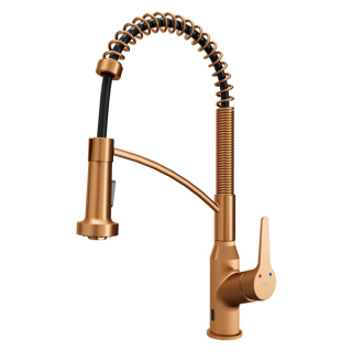 Karran Alston Touchless Single-Handle Pull-Down Sprayer Kitchen Faucet in Brushed Copper